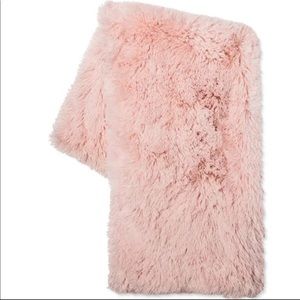 Blush Long Faux Fur Throw
